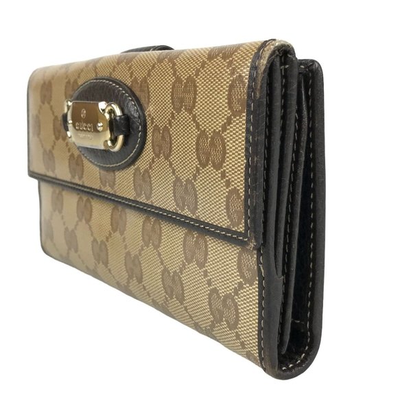 *** SOLD** Rare Gucci Wallet Long GG Brown PVC & dust bag - Picture 2 of 12